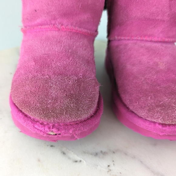 UGG Toddler Girls Bailey Bow Pink & Purple Boots - Picture 9 of 11